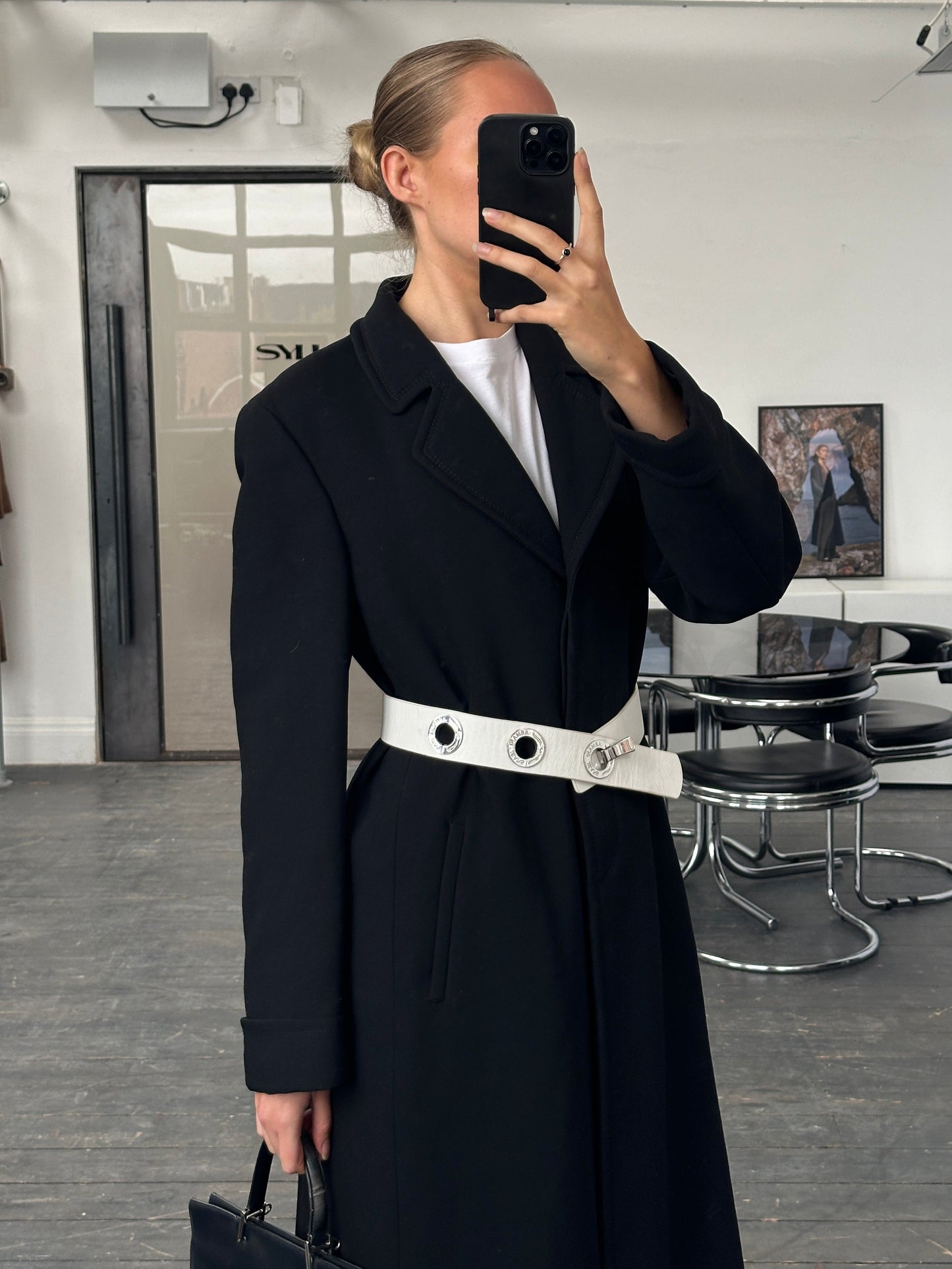 Giorgio Armani 1990s Pure Wool Floor Length Coat - M