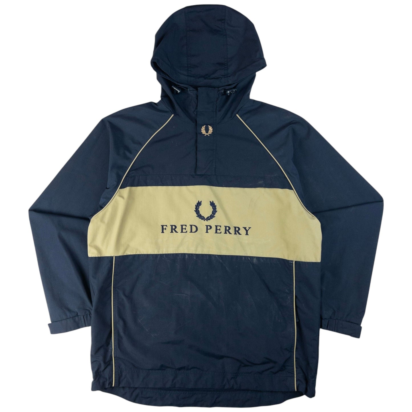 Vintage Fred Perry Q Zip Hooded Jacket Size M