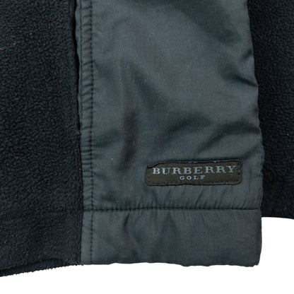 Vintage 2000s Burberry Golf Zip Up Fleece Jacket Womens Size M | Medium, Black
