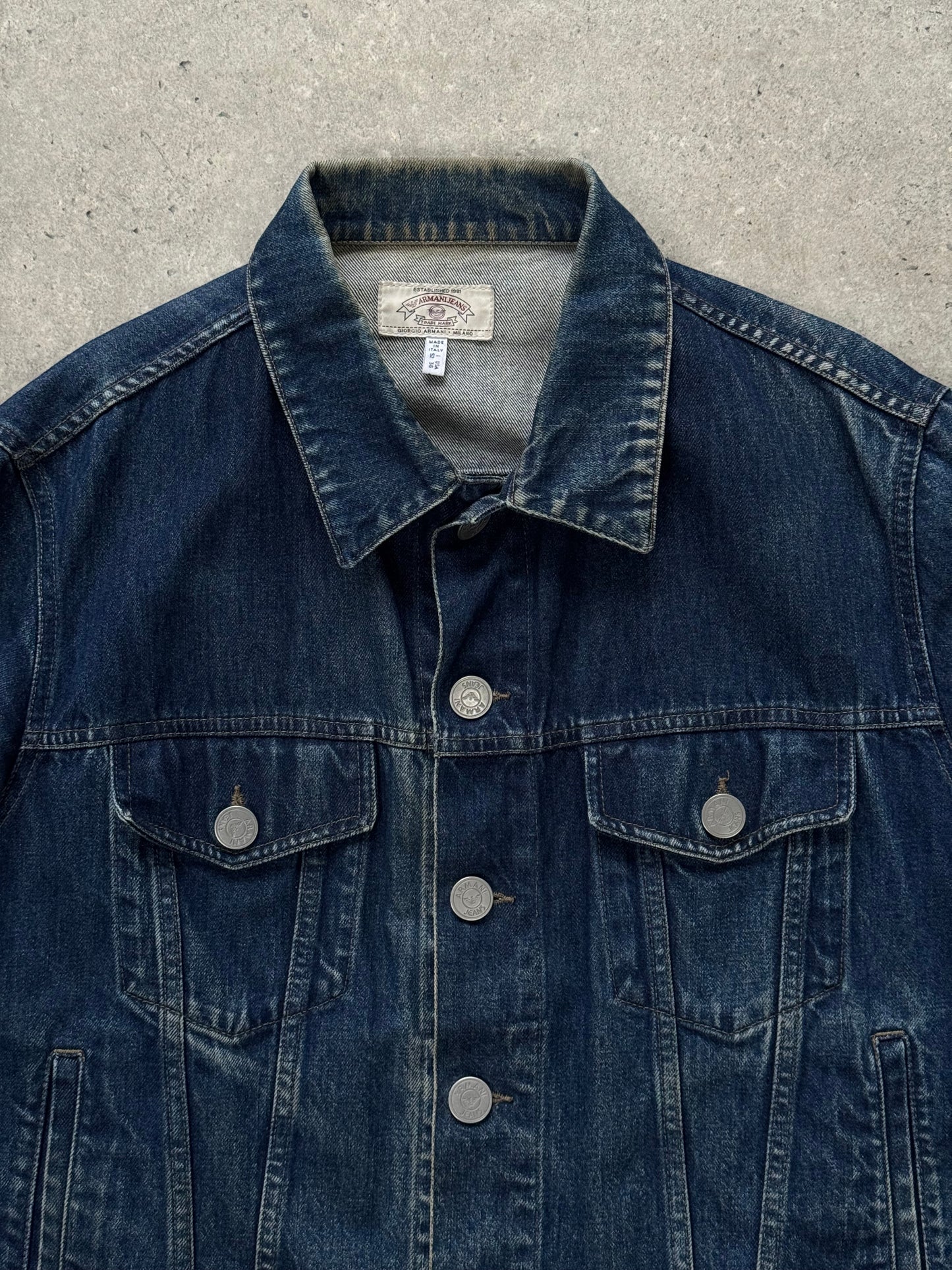 Armani Jeans 1900s Mid Wash Denim Jacket - M/L