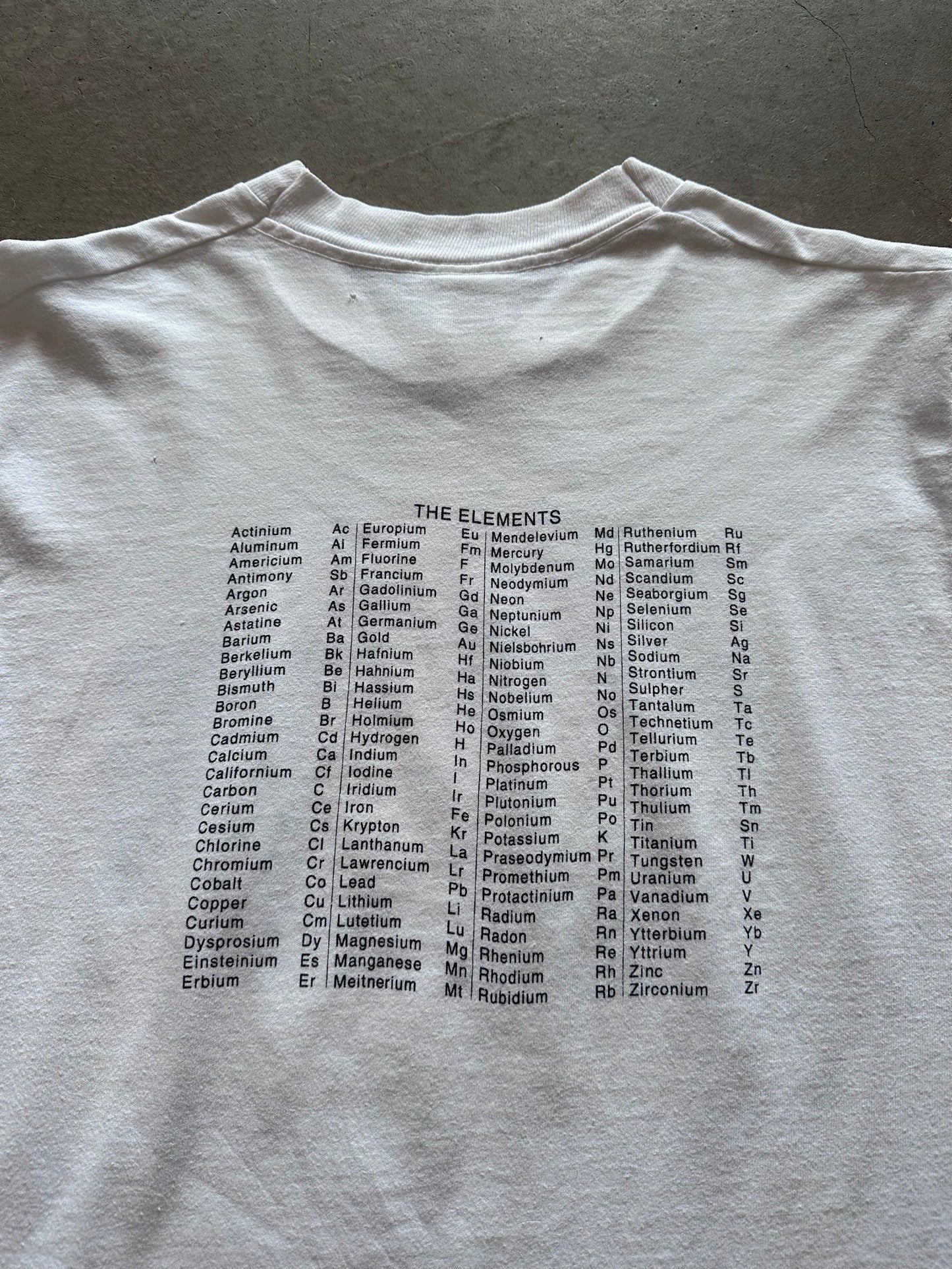 1990's Periodic Table of Elements T-Shirt - M | Medium, Red
