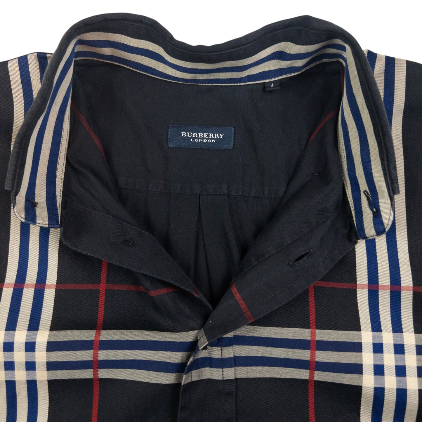 Vintage Burberry Nova Check Long Sleeve Button Up Shirt Size XL