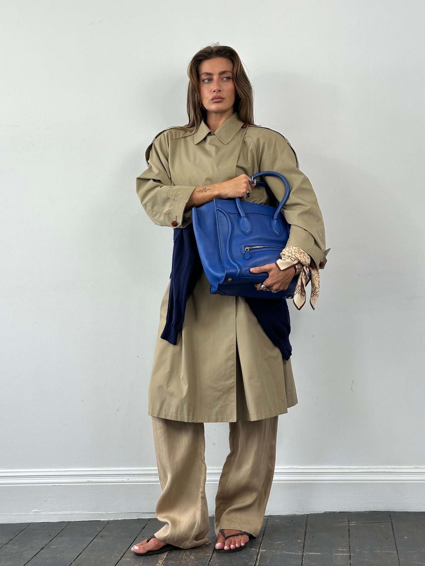 Versace 1990s Pure Ramie Wide Leg Trousers - W34