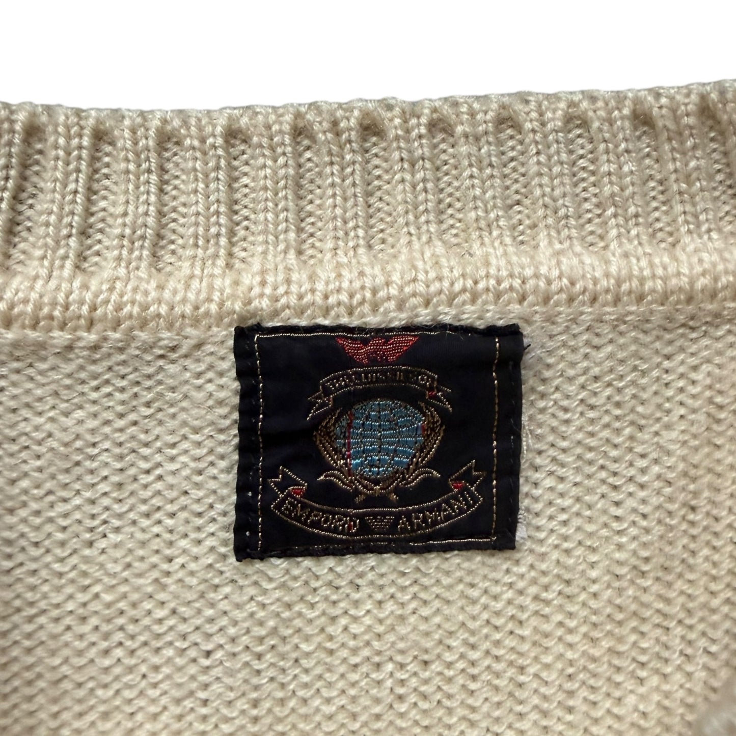 1980's Emporio Armani Knitted Jumper (M) | Default Title, Cream