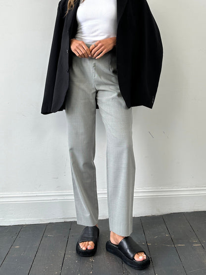 Marella Wool Blend High Waisted Tapered Leg Trousers - W28