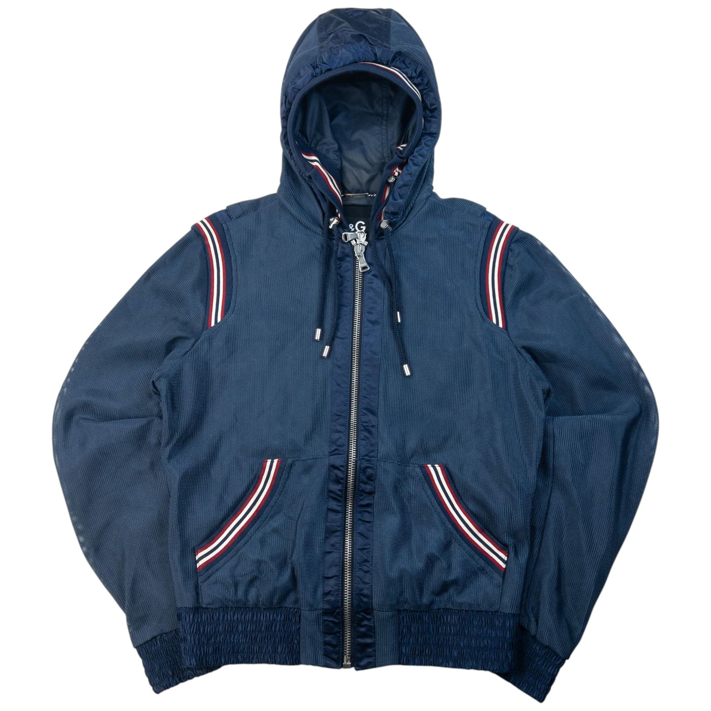 Vintage 2000s Dolce & Gabbana Layered Mesh Jacket Size S | Small, Navy