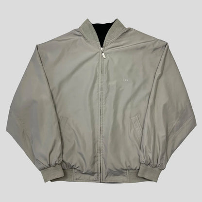 Balenciaga 90’s Grid Check Reversible Logo Bomber Jacket - L