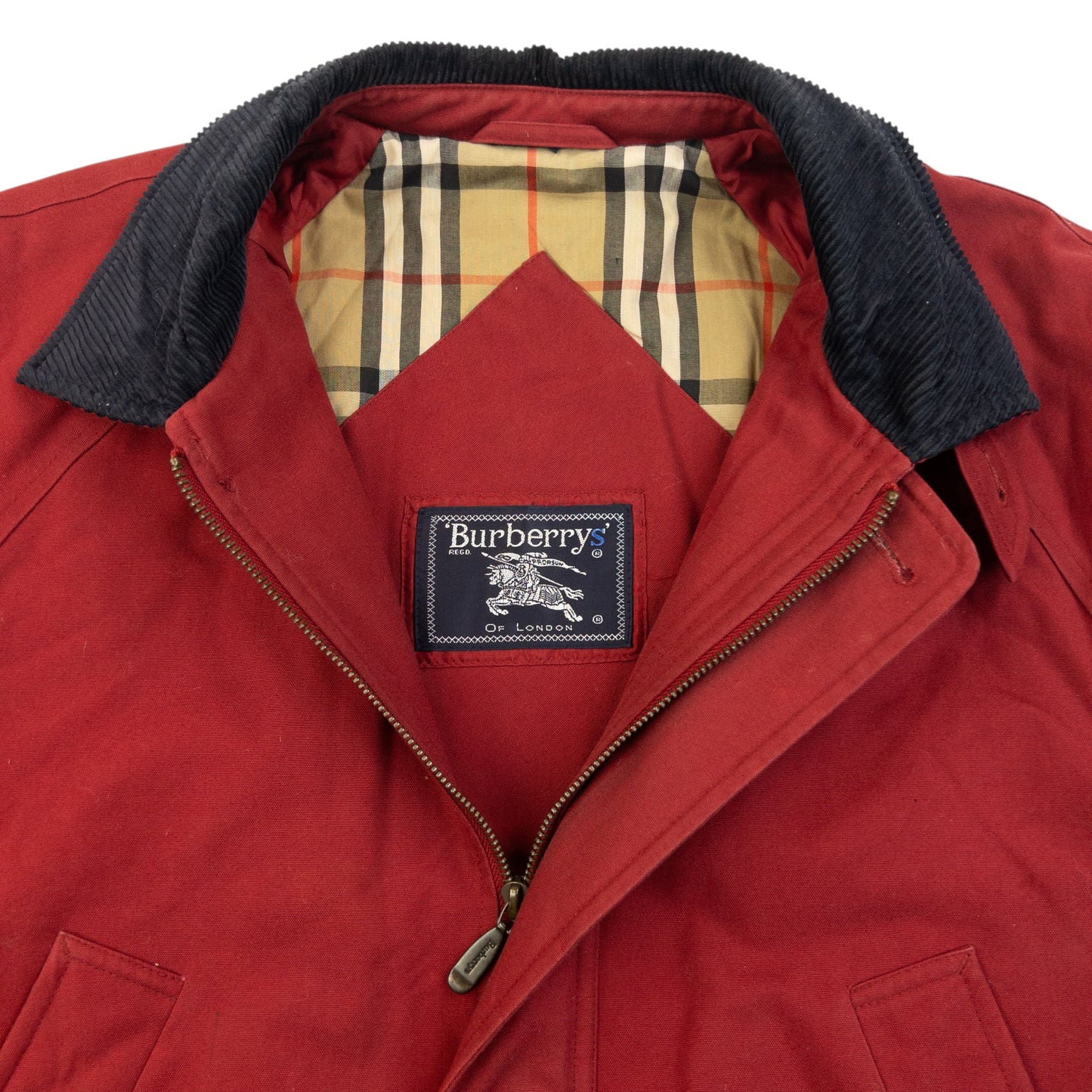 Vintage 90s Burberry Nova Check Lined Jacket Size XL | XL, Red