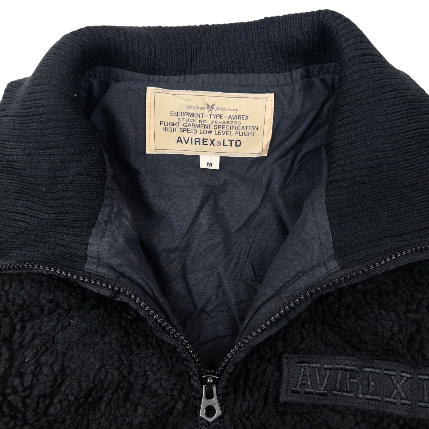 Vintage 2000s AVIREX Zip Up Fleece Jacket Size M | Medium, Black