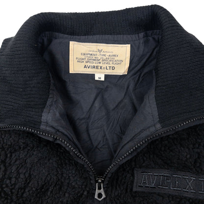 Vintage 2000s AVIREX Zip Up Fleece Jacket Size M | Medium, Black