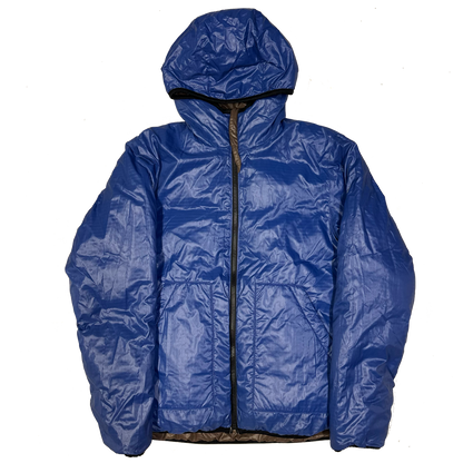 Camp 7 Reversible Puffer Jacket In Brown & Blue ( L )