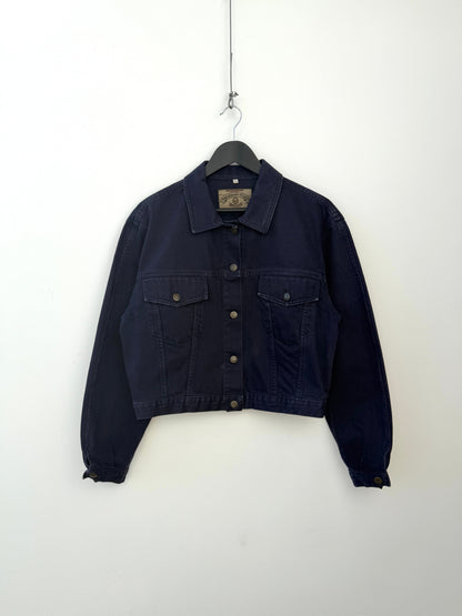 Armani Jeans 90s Denim Trucker Jacket | Large, Navy