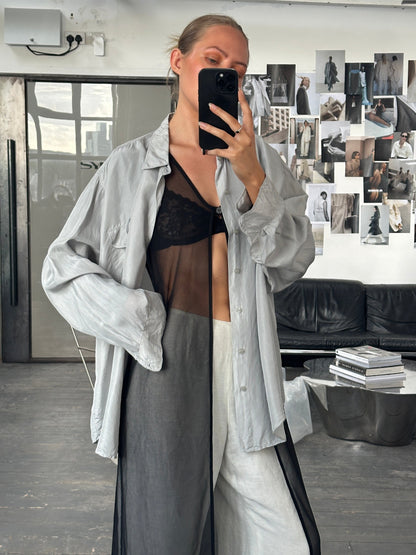 Vintage 2000s Sheer Floor Length Cardigan - S/M