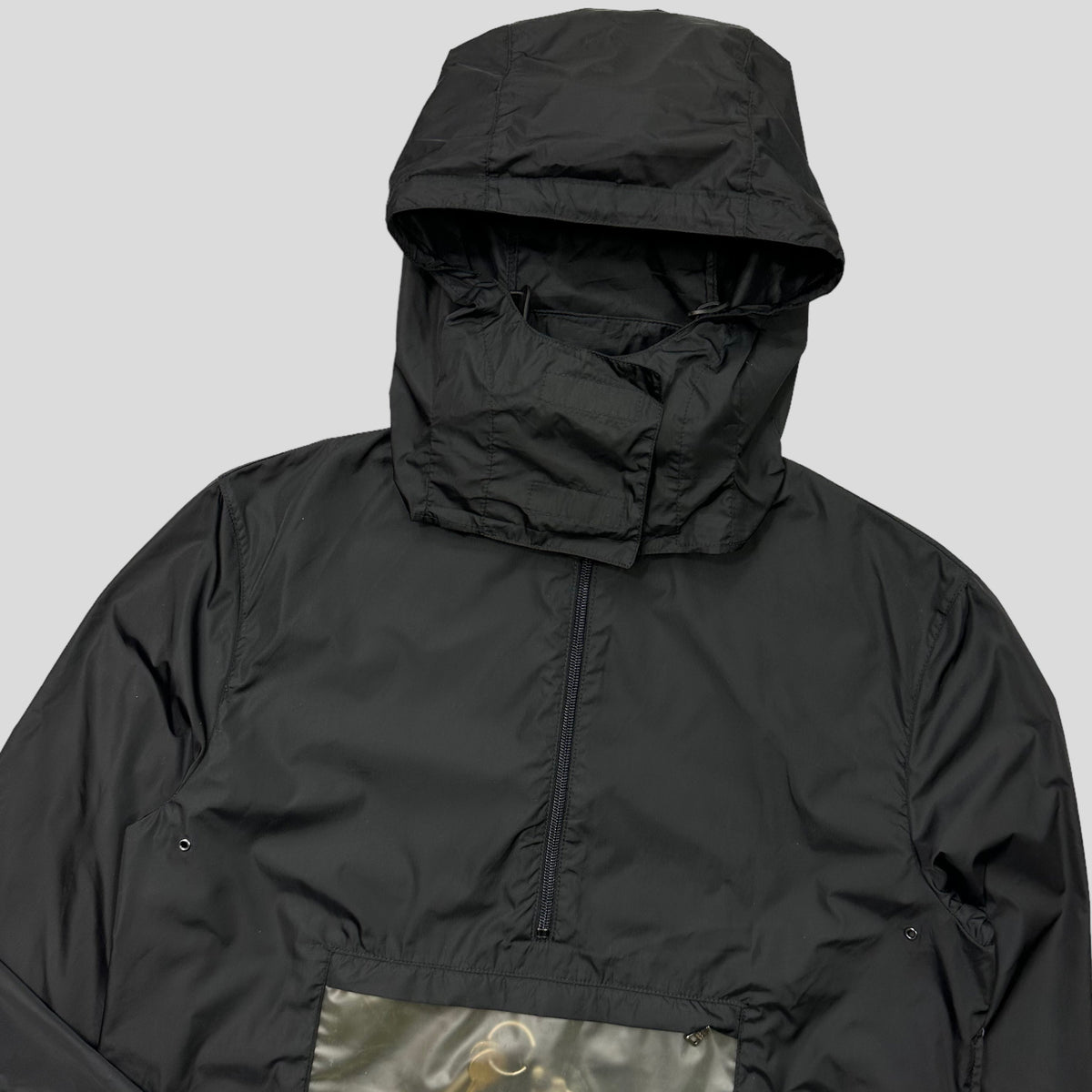 Prada Sport SS99 Latex Pocket Nylon Pullover Jacket - IT40 | Small, Black