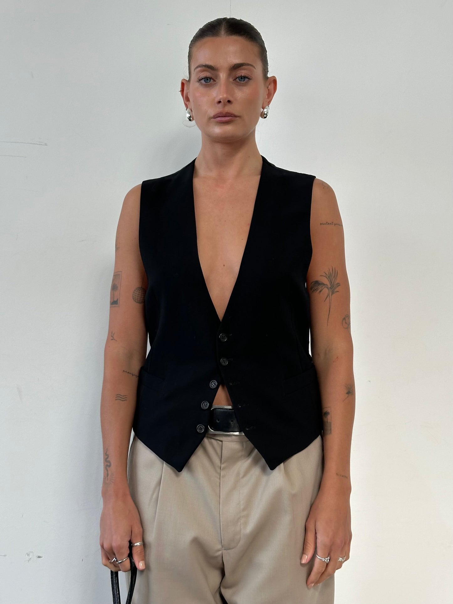 Giorgio Armani Classico Wool Tailored Waistcoat - XS/S