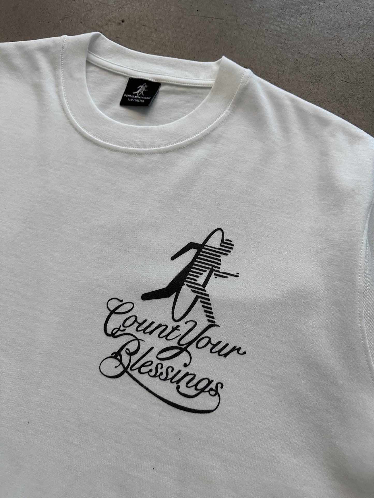 Permanent Orbit Count Your Blessings T-Shirt - White | Medium, White