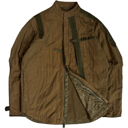 Maharishi 00's Dual Zip Military Cotton Jacket L | Large, Brown