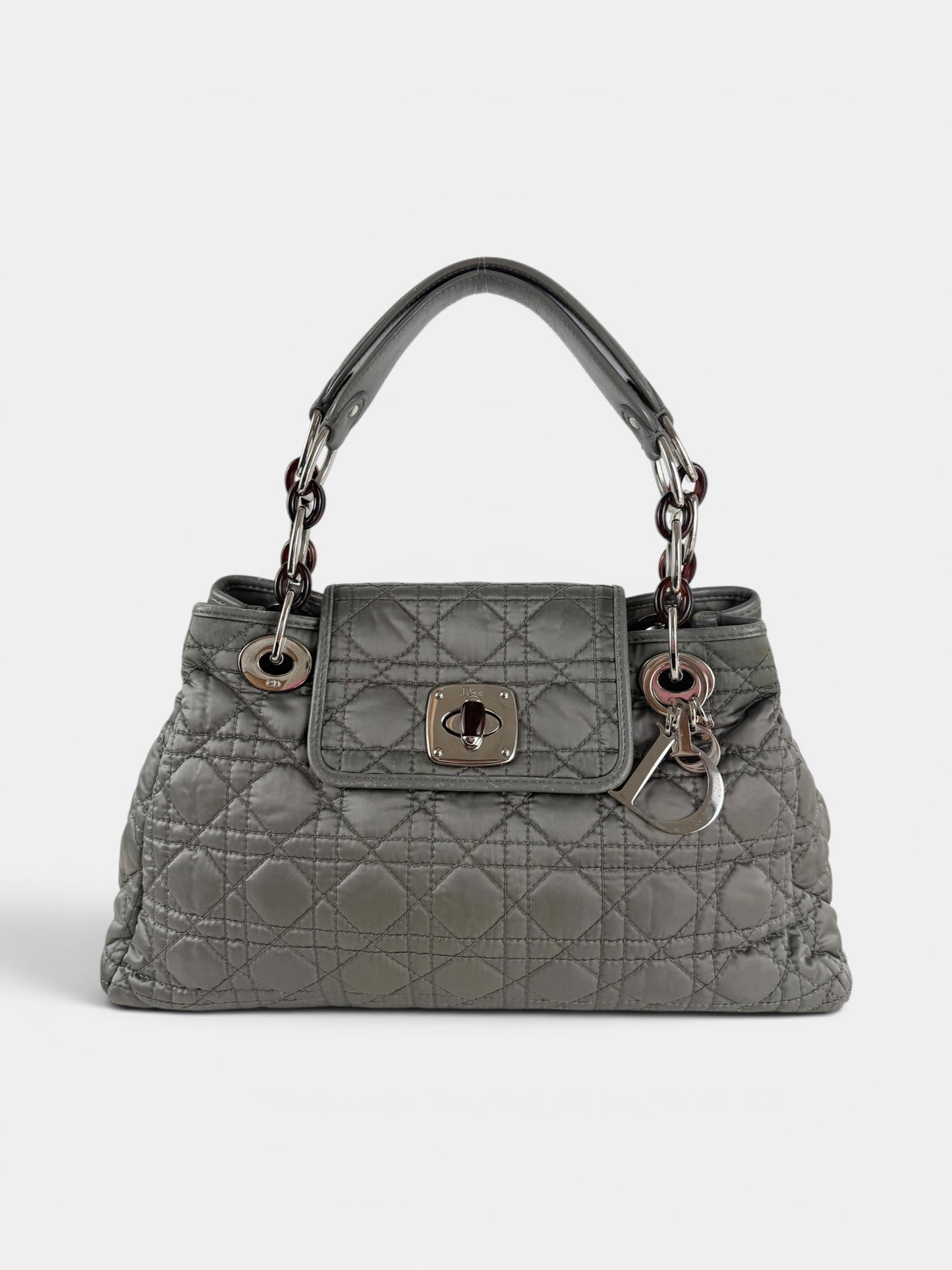 2009 Christian Dior Charming Lock Grey Handbag | O/S, Grey