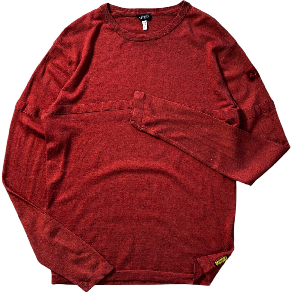 Armani Jeans 00’s Lightweight Lana Wool Jumper M | Medium, Red