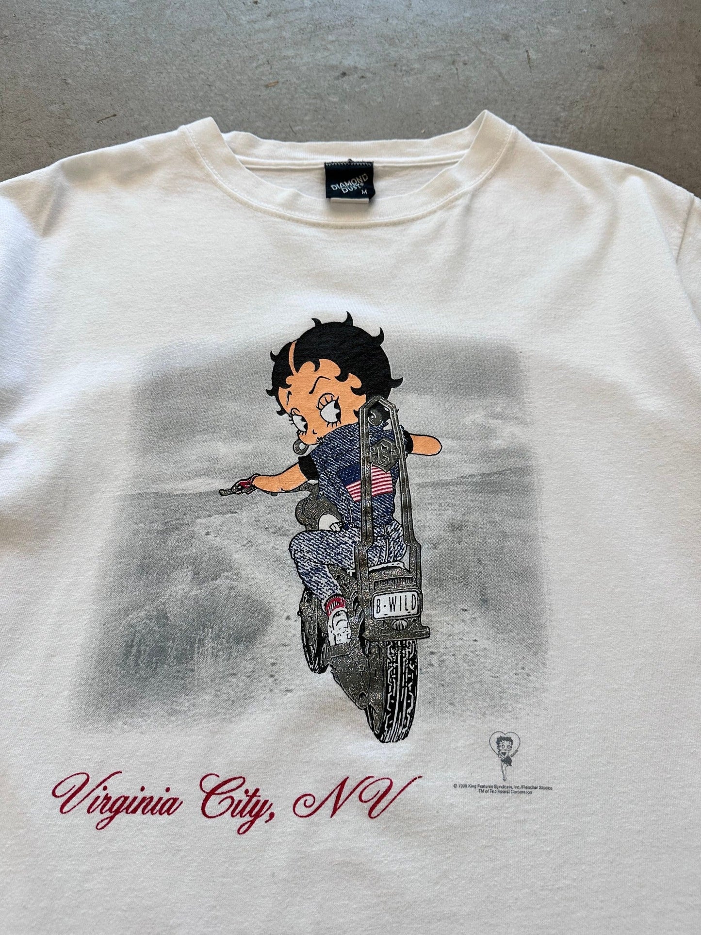 1999 Betty Boop B-Wild T-Shirt - M | Medium, Red