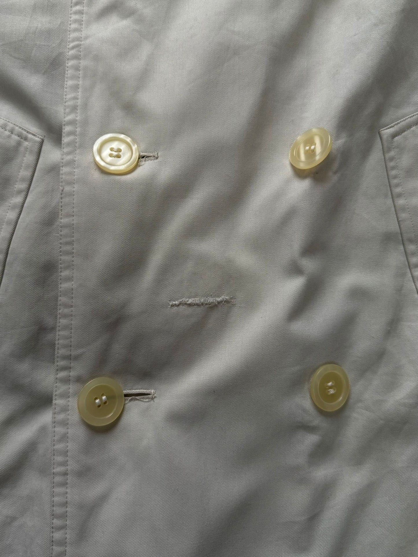 Burberry 1990s Cotton Double Breasted Trench Coat - M/L