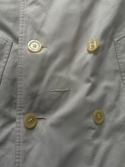 Burberry 1990s Cotton Double Breasted Trench Coat - M/L
