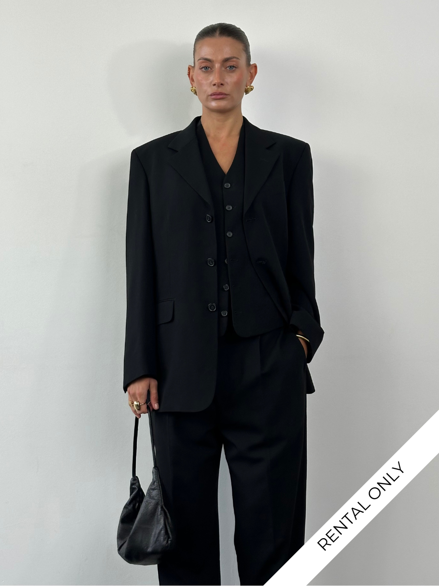 Yves Saint Laurent Pour Homme 1990s Pure Wool Three Piece Suit - 40R/W32