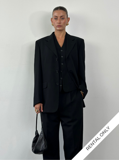 Yves Saint Laurent Pour Homme 1990s Pure Wool Three Piece Suit - 40R/W32