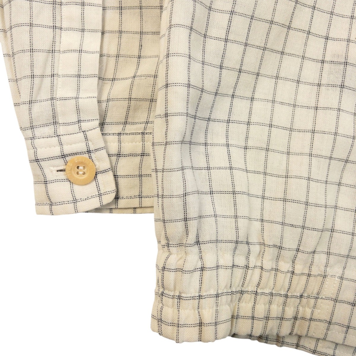 Vintage 90s YSL Yves Saint Laurent Checkered Harrington Jacket Size XS | XS, Cream
