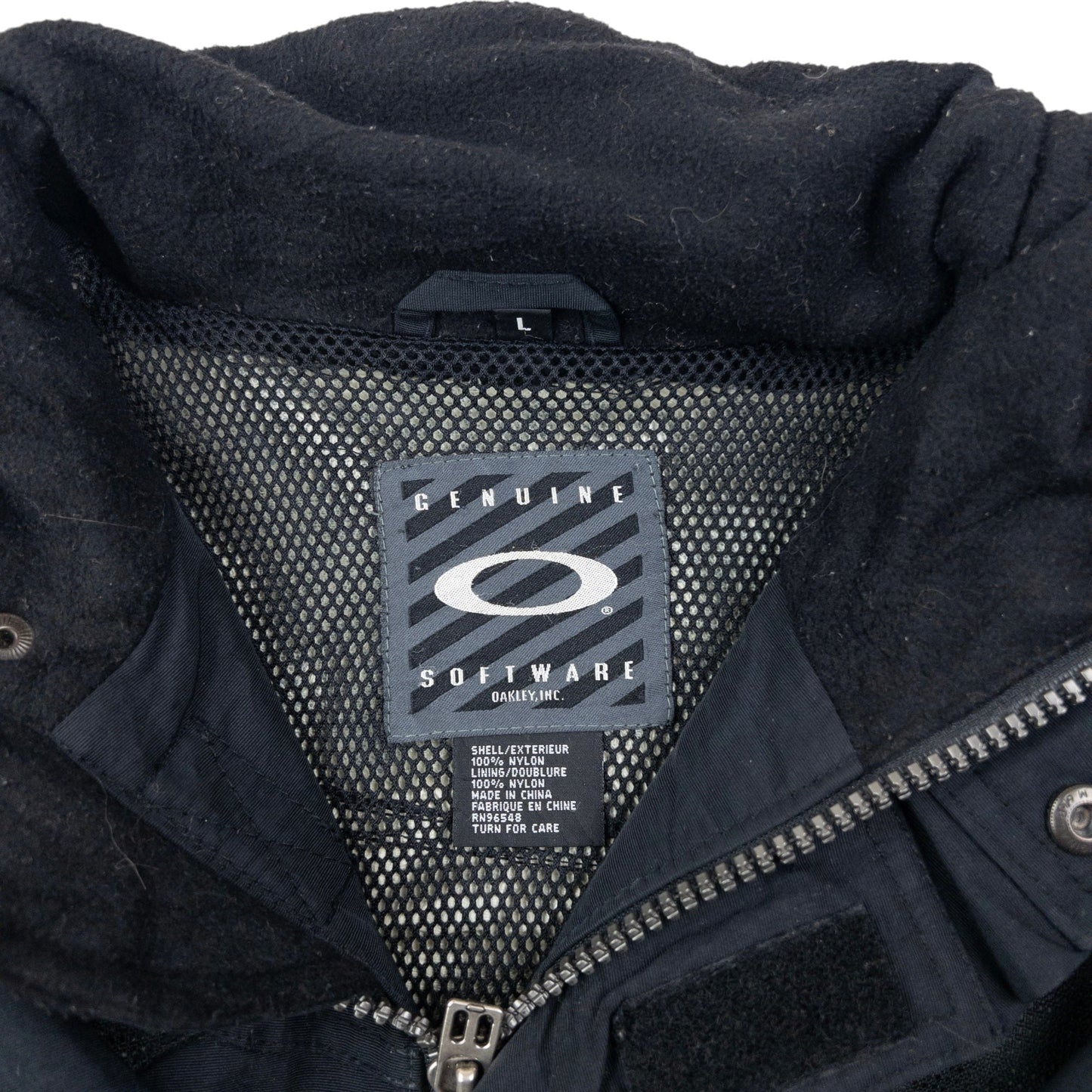 Vintage 90s Oakley Zip Up Jacket Size L | Large, Black