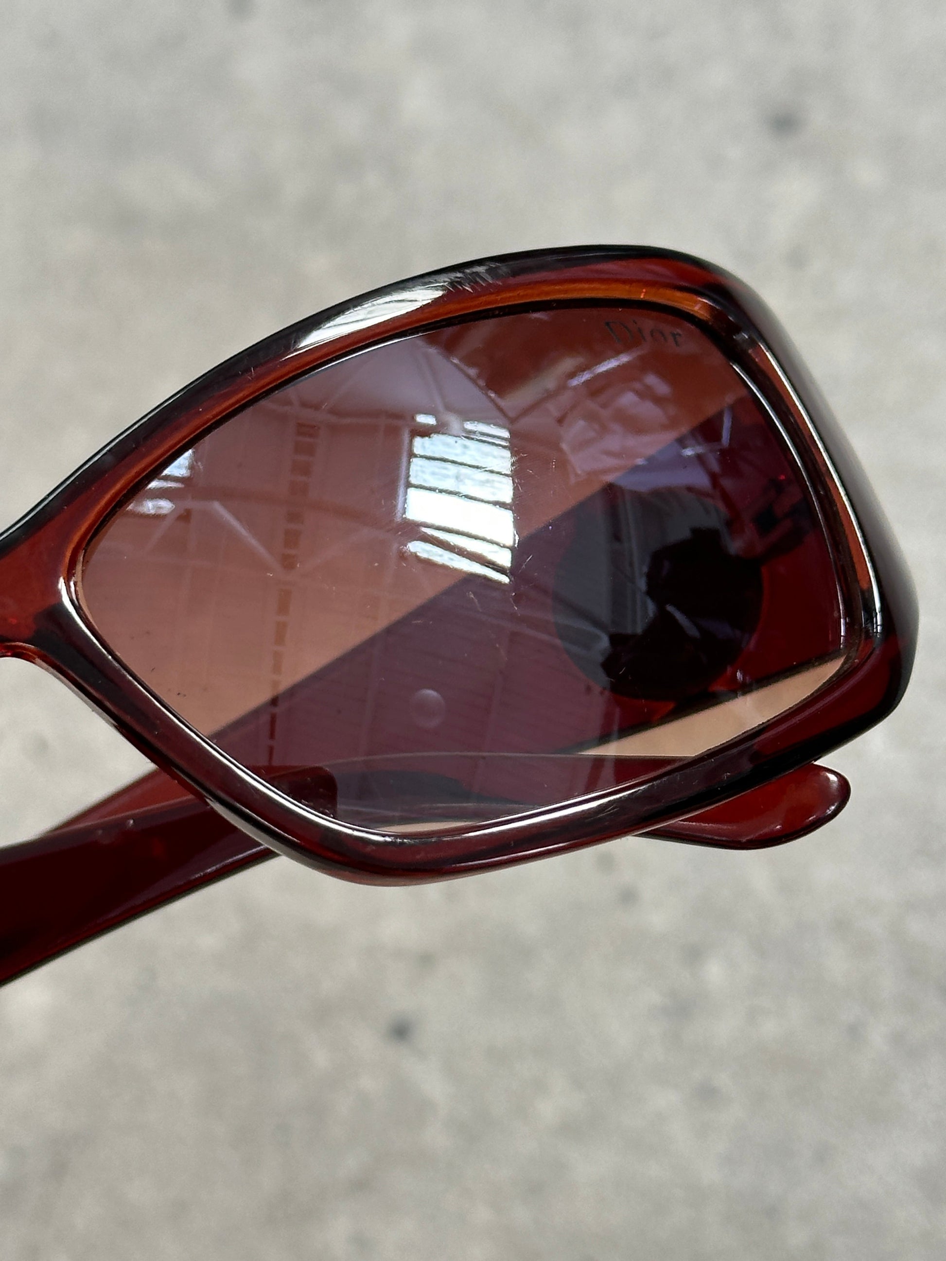 Christian Dior 1990s Star Square Logo Sunglasses