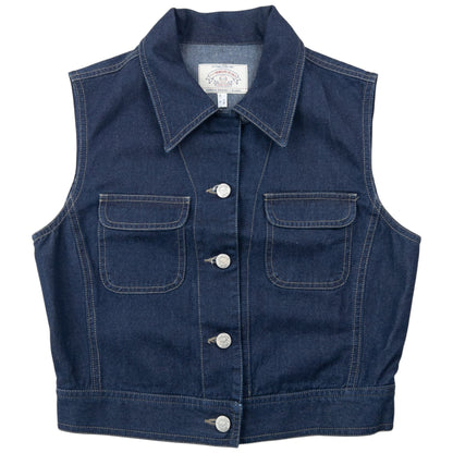 Vintage 90s Armani Jeans Button Up Denim Top Womens Size M | Medium, Blue