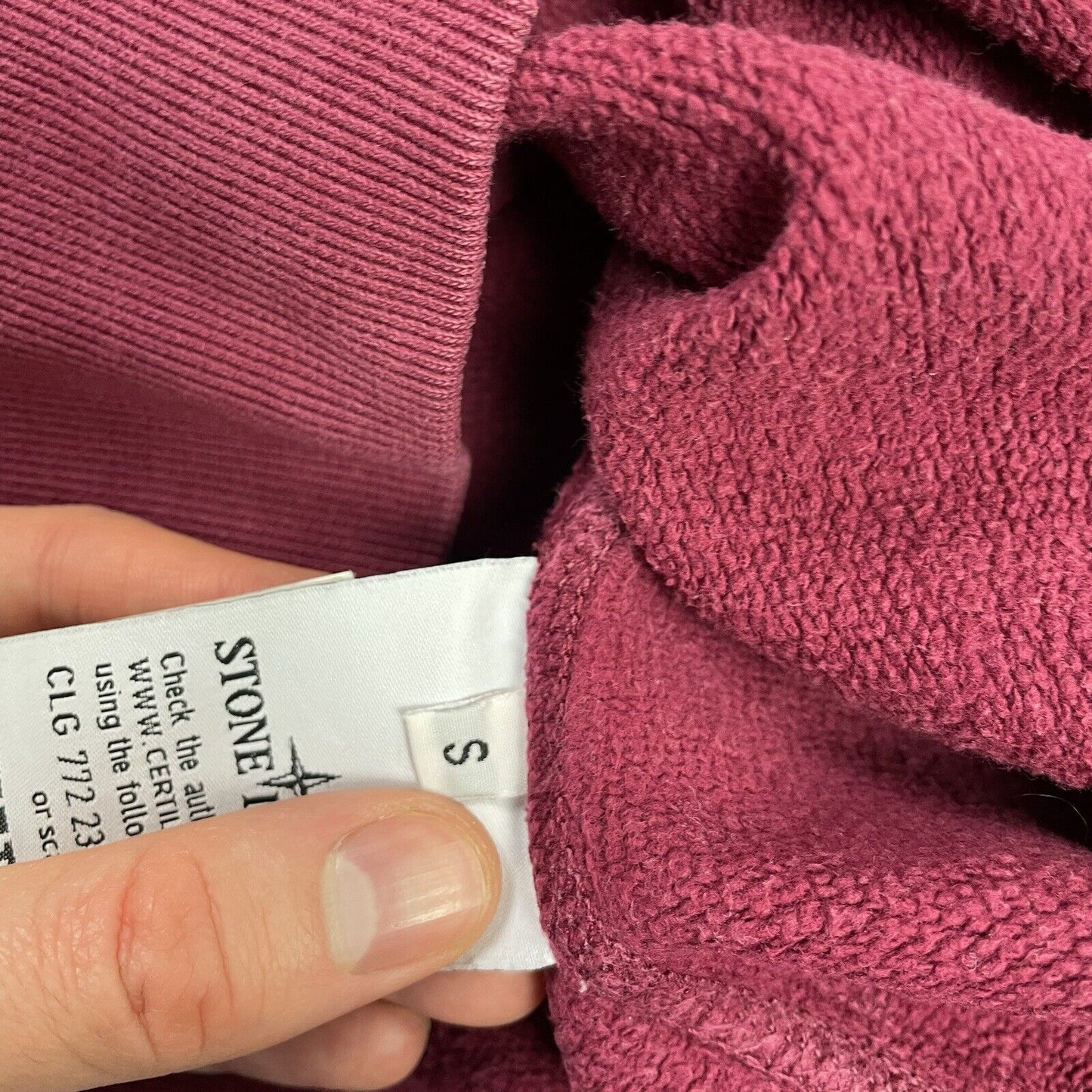 Stone Island Sweatshirt, Size Small | Small, Pink