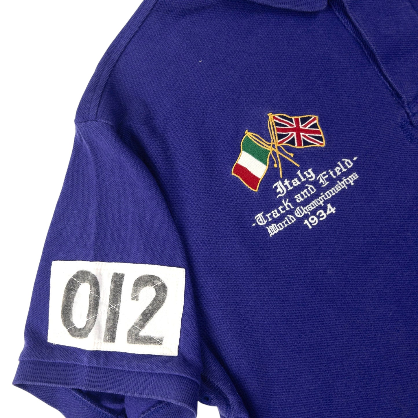 Vintage Polo Ralph Lauren Italy Track & Field Championship Polo Shirt Size XL