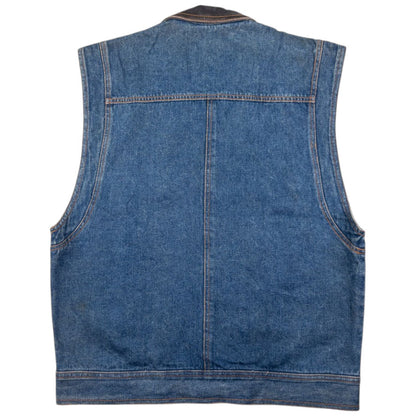 Vintage YSL Yves Saint Laurent Sleeveless Denim Jacket Size S