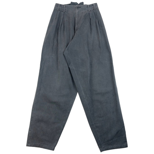 Vintage 90s Y's For Men By Yohji Yamamoto Pleated Denim Jeans Size W28 | W28, Grey