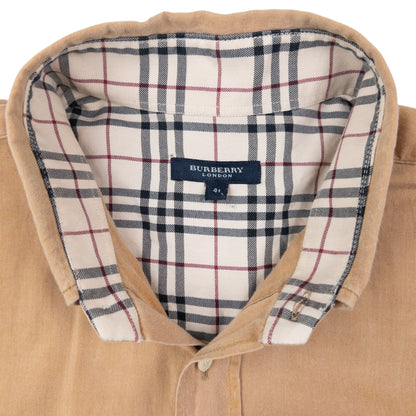 Vintage 2000s Burberry Nova Check Cuff Long Sleeve Button Up Shirt Size XL