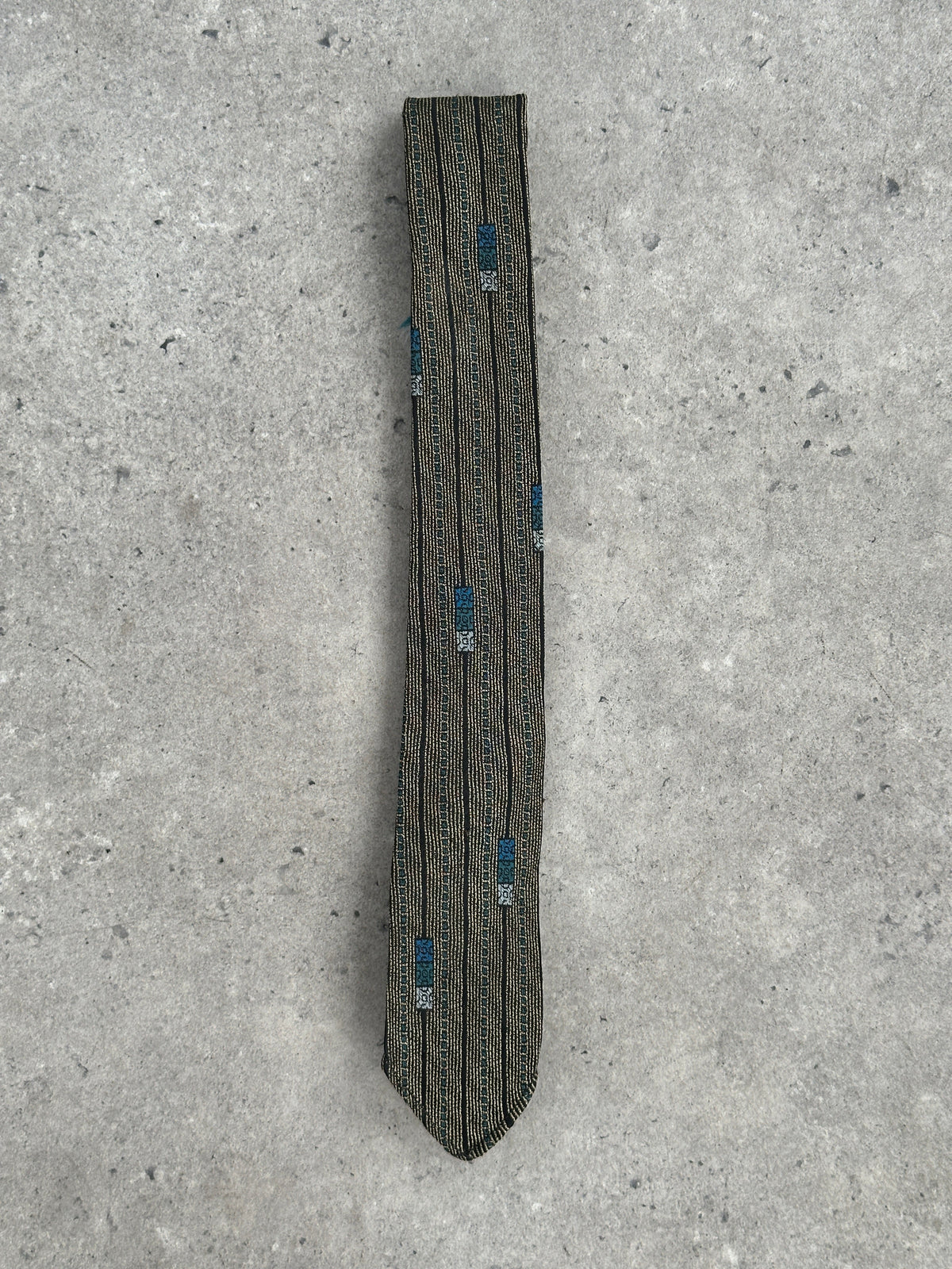 Vintage 1980s Wool Striped Tie