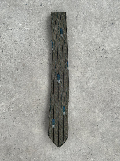 Vintage 1980s Wool Striped Tie