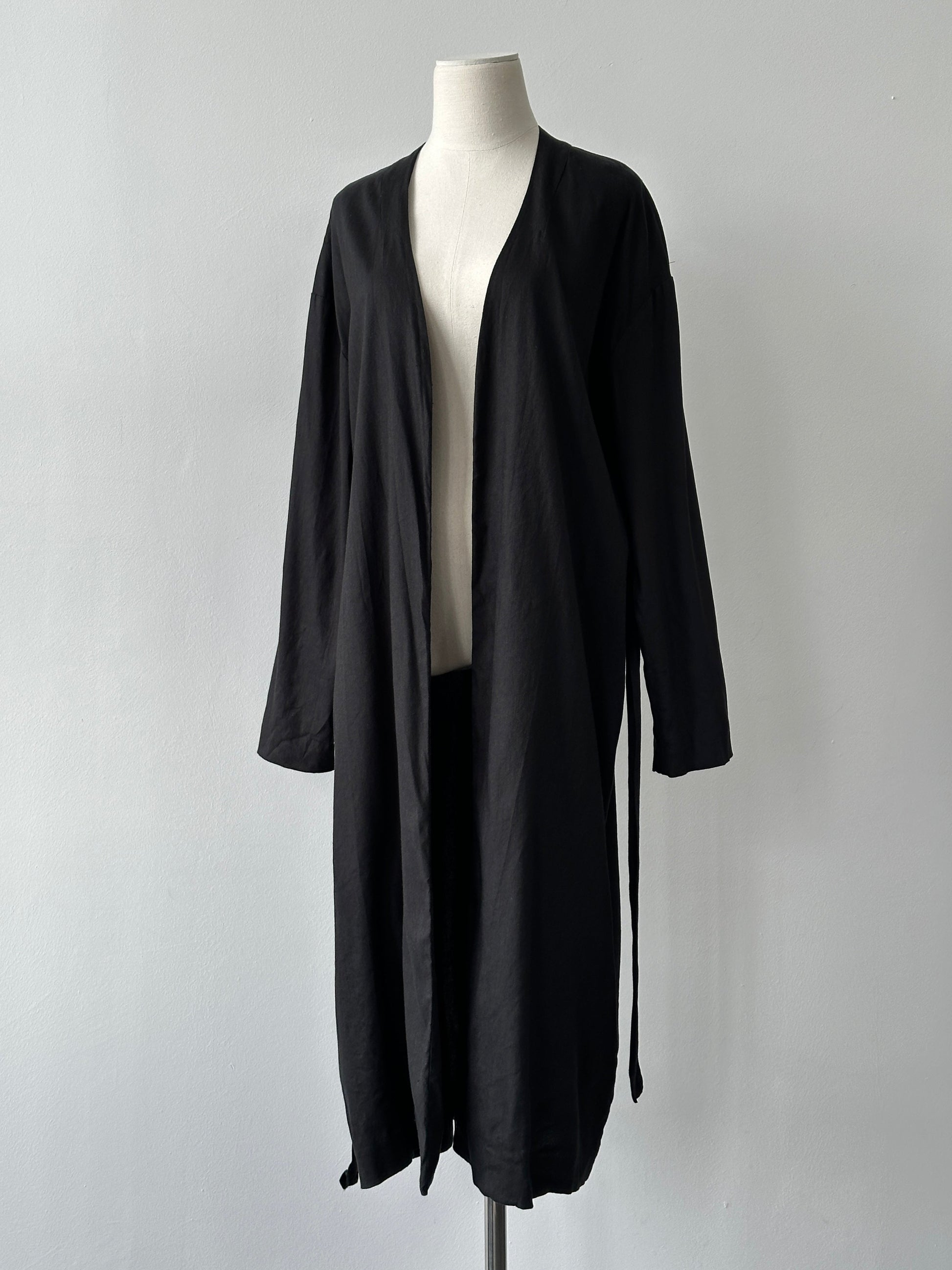 DKNY Linen Minimal Belted Trench Coat - M-L
