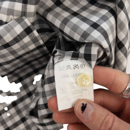 Vintage Bape Check Button Up Shirt Size S
