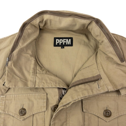 Vintage PPFM Convertible Zip Off Sleeve Military Jacket Size L