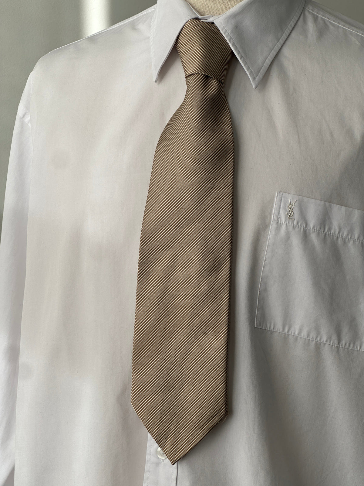 Vintage 2000s Diagonal Stripe Logo Tie