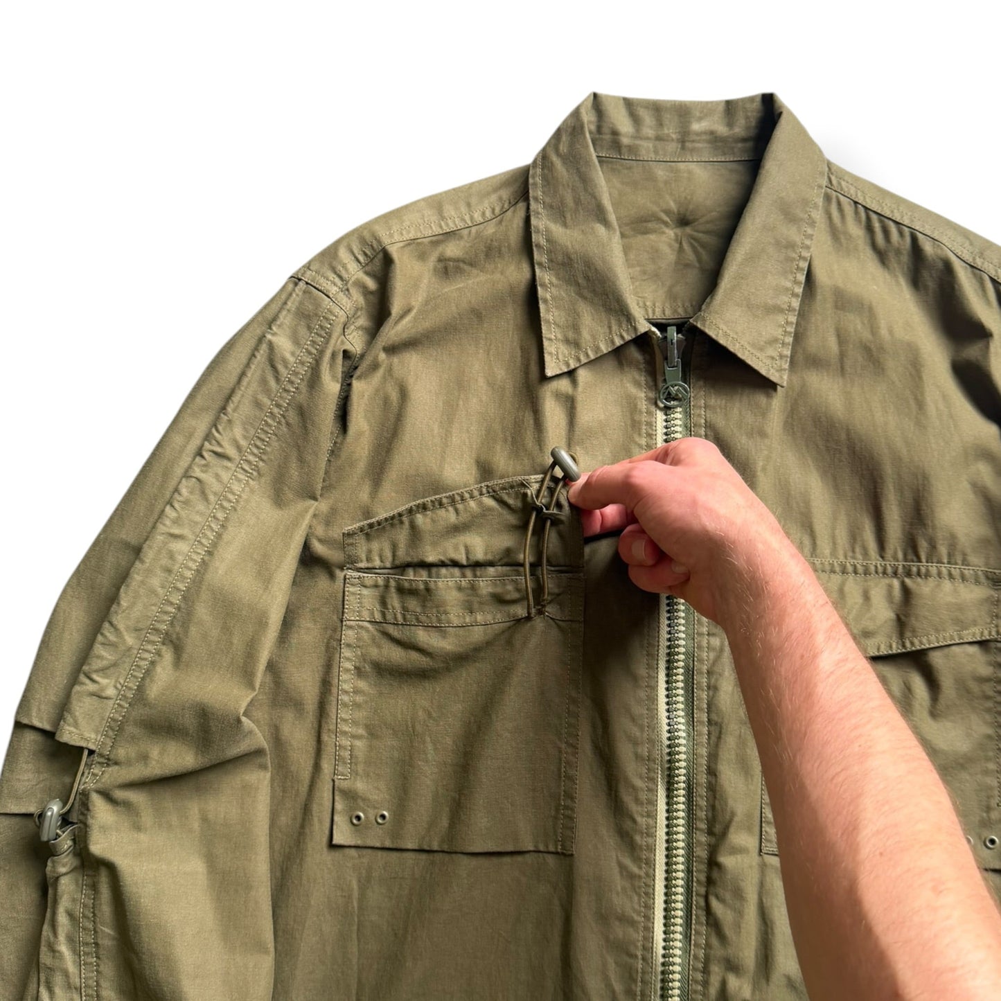 1999 Maharishi Elasticated Sleeve Jacket (L) | Default Title, Cream