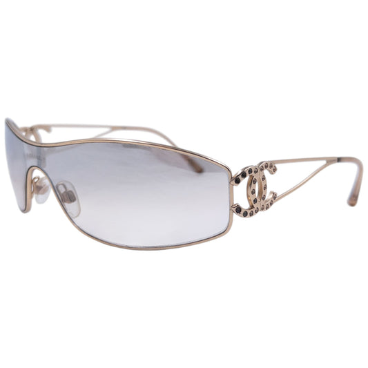 Vintage 2000s Chanel Diamanté Sunglasses | O/S, Brown