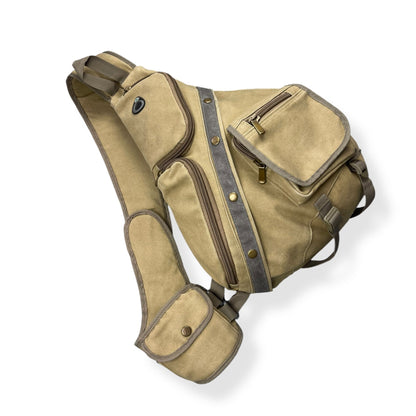2000's Canvas Multipocket Sling Bag | Default Title, Red