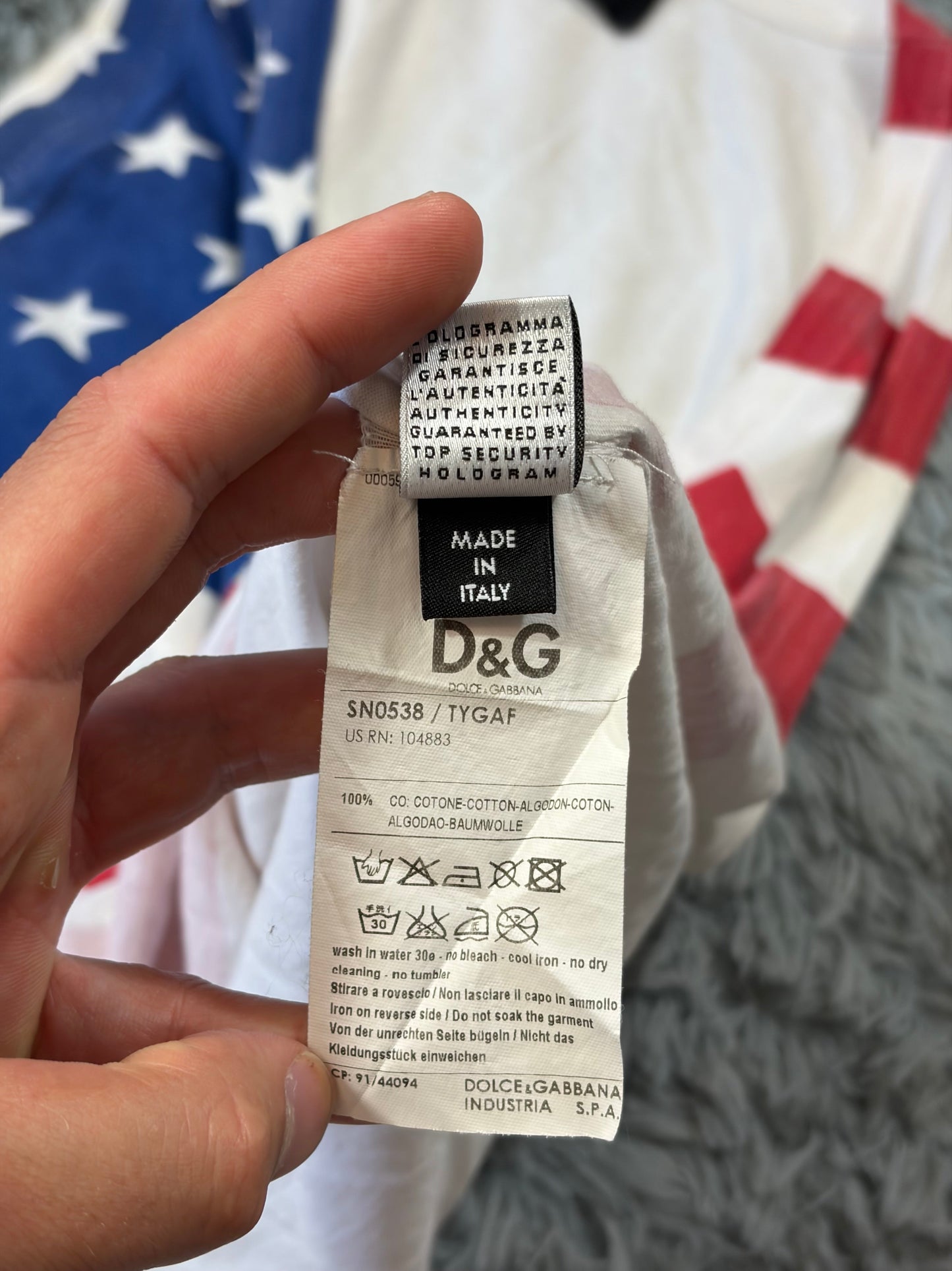 D&G Dolce & Gabbana 00’s USA Sublimation American Flag Vest - M | O/S, Red, White, Blue