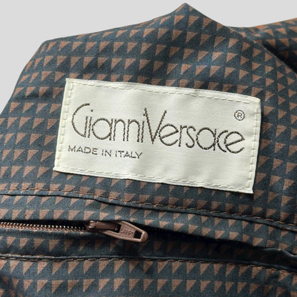 Gianni Versace 80’s Leather Kimono Open Bomber Jacket - L