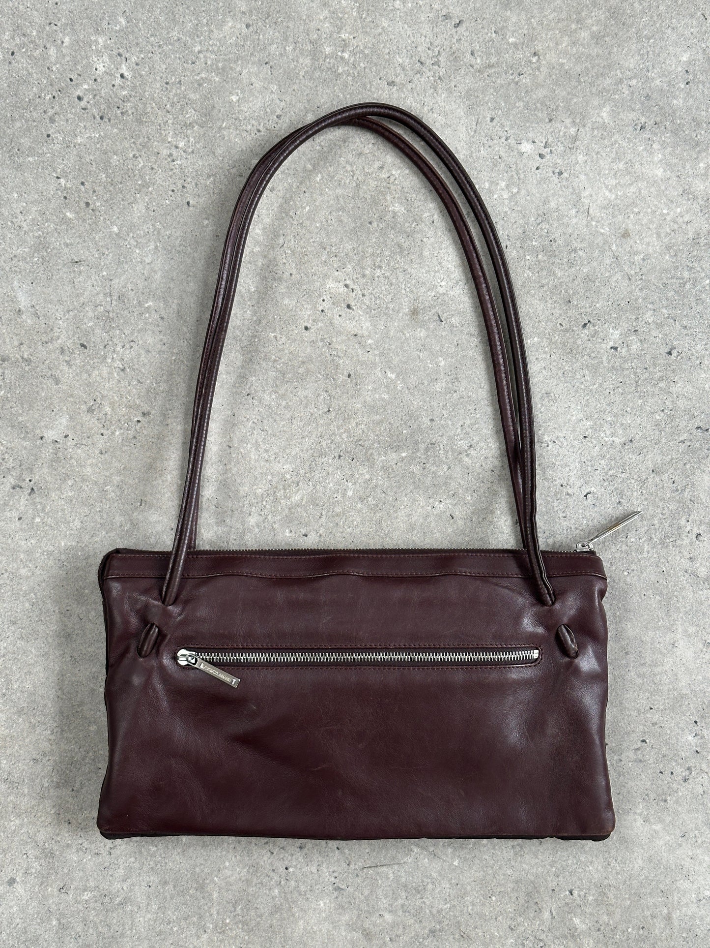 Giorgio Armani 1990s Leather Minimal Shoulder Bag