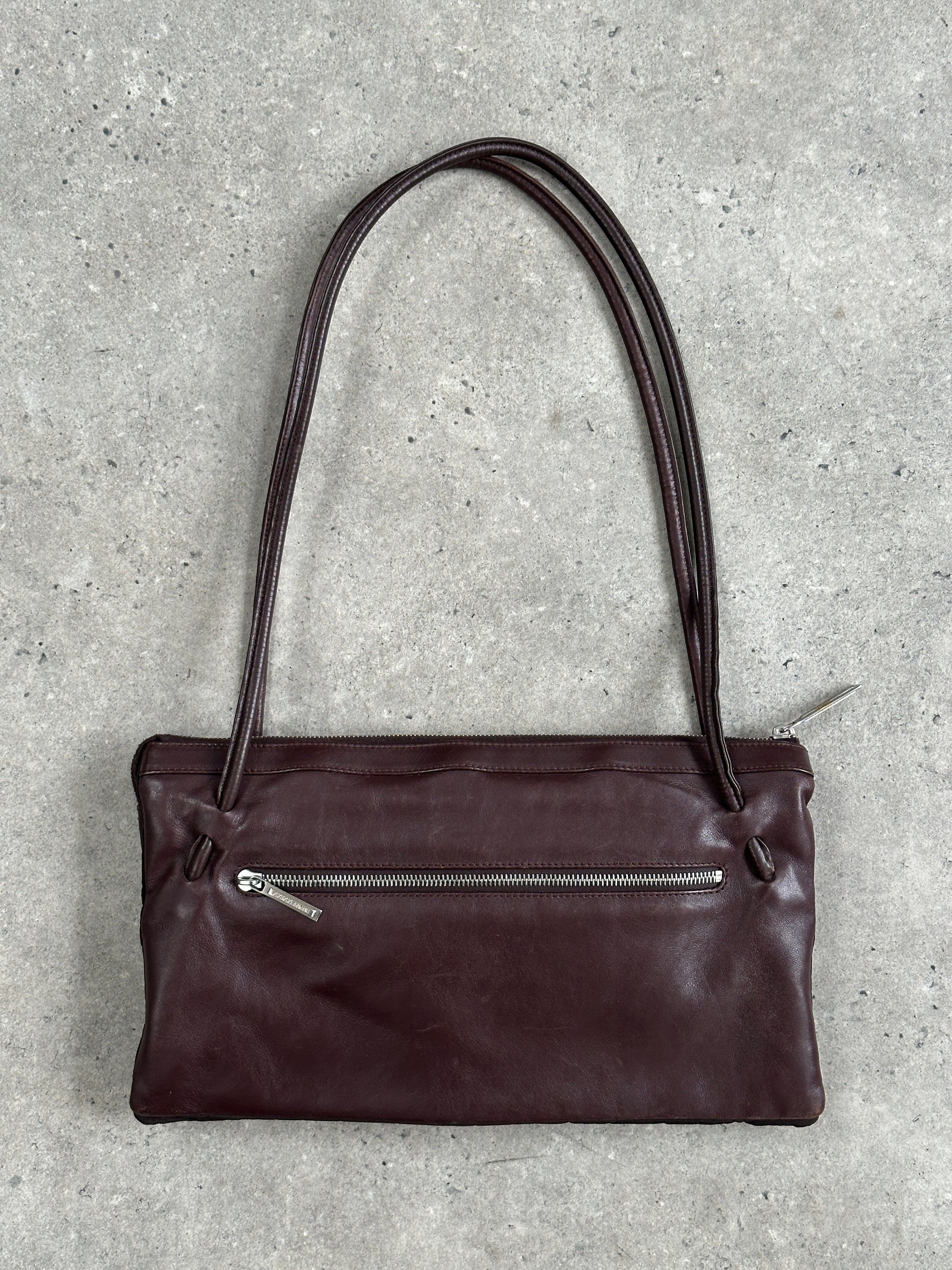 Giorgio Armani 1990s Leather Minimal Shoulder Bag
